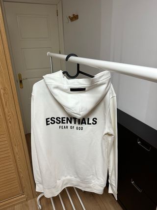 ESSENTIALS Sudadera Blanca Cremallera