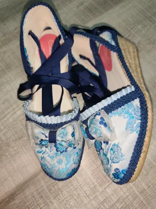 Traje Fallera Niña Azul y Blanco