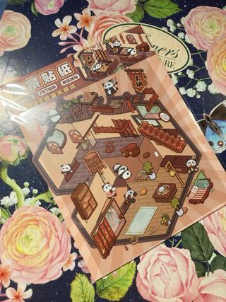 Set adesivi PET Scena Panda