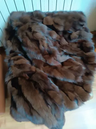 Chaquetón de zorro marrón