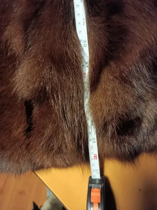 Chaquetón de zorro marrón