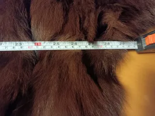 Chaquetón de zorro marrón