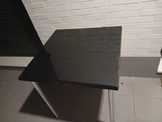 Mesa Terraza Cuadrada Acero Inox y Plástico