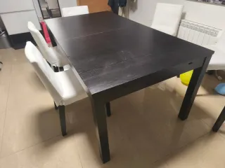 Tavolo e 6 sedie Ikea Marrone/Bianco