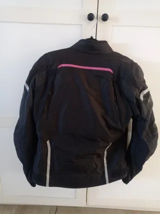Chaqueta Moto Alpinestars Chica Negra Rosa