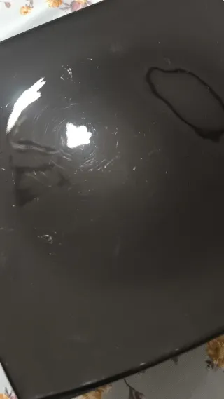 Juego de platos cuadrados negros de vidrio