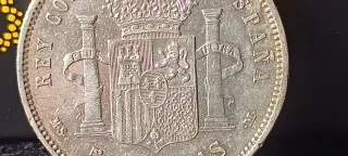 Moneda 5 Pesetas 1885 Estrella 87 MSM