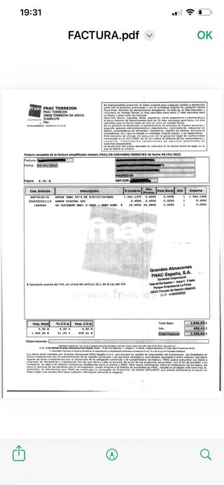 Apple iMac 24’’ 4,5k 8/8/16/1s/azul.   1 TB nativo