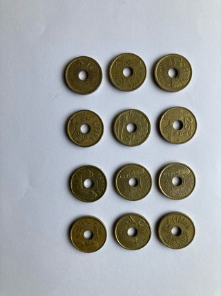 12 Monedas 25 Ptas España