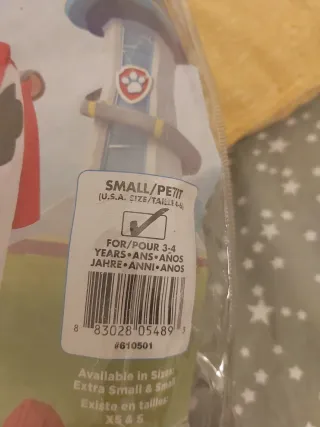 Disfraz Marshall Patrulla Canina 3-4 años