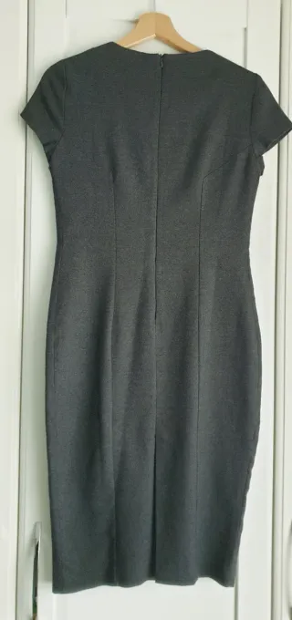 Vestido midi gris