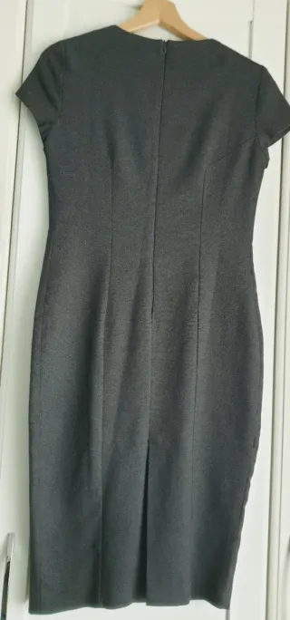 Vestido midi gris