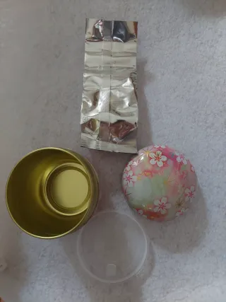 Scatola tè giapponese decorata fiori