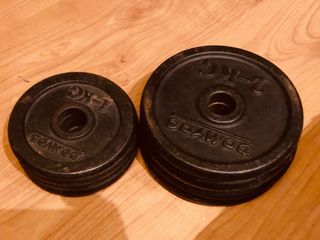 Discos de hierro para pesas 1kg y 2kg