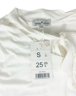 Talla S. Blusa elástica, manga larga AMICHI.