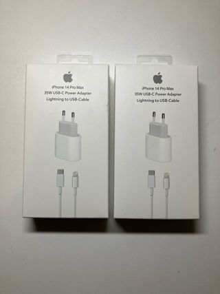 2 cargadores para iphone nuevos-35W
