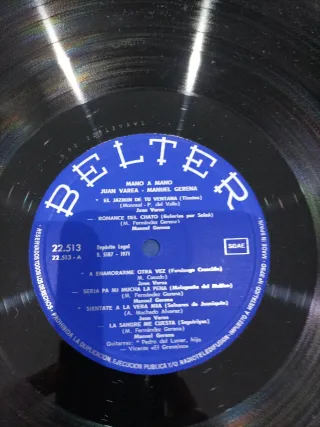 Vinilo Mano a Mano - Juan Varea y Manuel Gerena