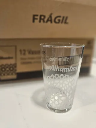 12 Vasos Dobles Caña Alhambra