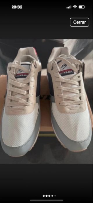 Zapatillas Dunlop Beige y Azul