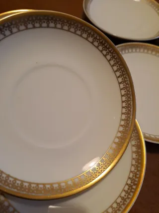 6 piattini vintage porcellana