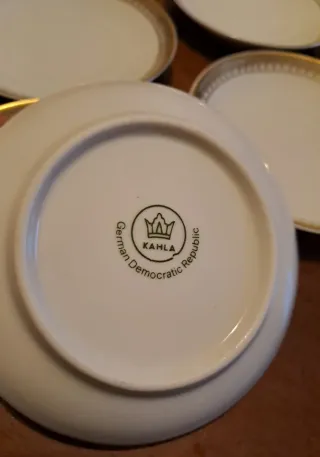 6 piattini vintage porcellana