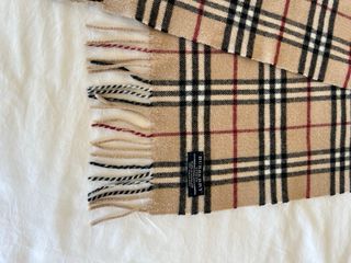 Cachecol Burberry Autêntico Bege Multicolor