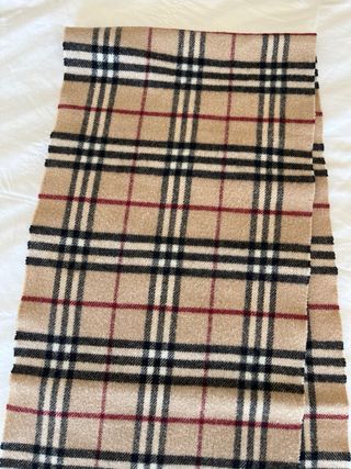 Cachecol Burberry Autêntico Bege Multicolor
