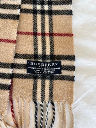 Cachecol Burberry Autêntico Bege Multicolor