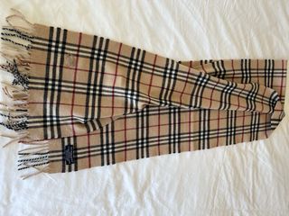 Cachecol Burberry Autêntico Bege Multicolor