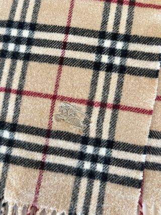 Cachecol Burberry Autêntico Bege Multicolor