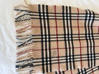 Cachecol Burberry Autêntico Bege Multicolor