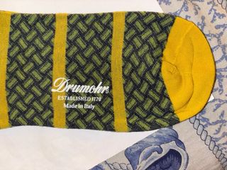 Calze NUOVE Lunghe Uomo In Cotone e Seta”DRUMOHR”M