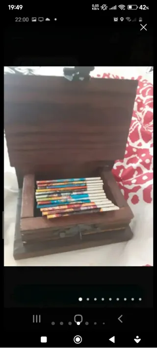 Caja libro mapa antiguo