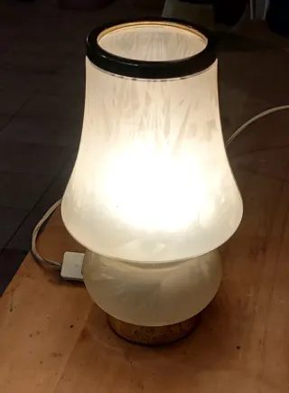 Lámpara de cristal de Bohemia con aros  dorados