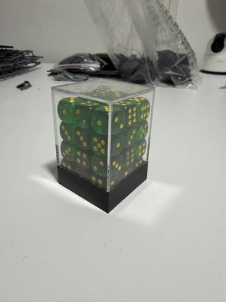 36 dados verdes 6 caras