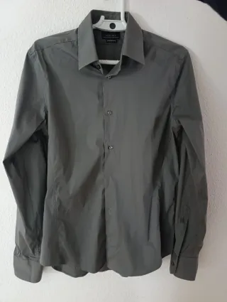 Camicia Zara grigia uomo taglia S