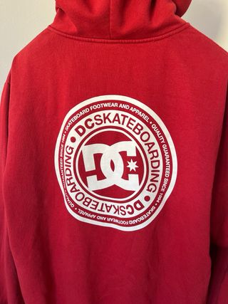 Sudadera DC roja algodón grueso