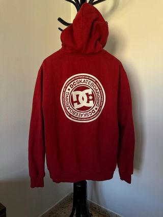 Sudadera DC roja algodón grueso