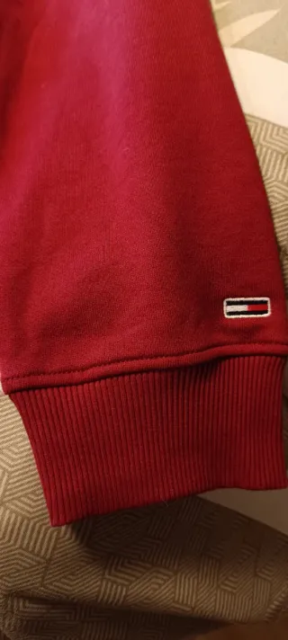 Sudadera Tommy Jeans Roja Logo Vintage