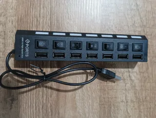 Hub USB 7 Puertos 2.0 con Interruptores
