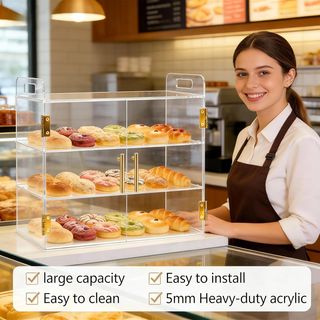 Vitrina 3 Niveles Acrílico Panadería