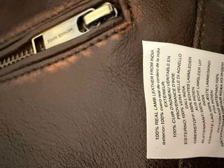 Falda de cuero marrón Michael Kors Talla S