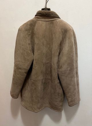 Giacca Shearling Pelle Marrone Uomo Tg 48