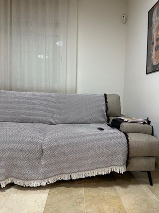 Divano a L 4 posti 3x2,5m beige/grigio