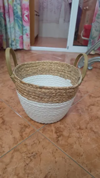 Lote cestas mimbre nuevas