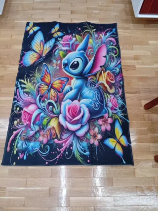 Alfombra Infantil Stitch Mariposas 80 x 120
