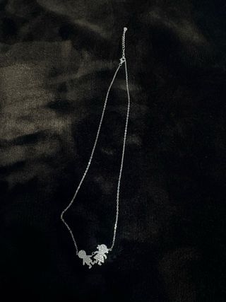 Colgante Niño y Niña Plata Ley para Mama Regalo