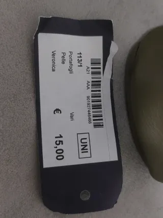 Portamonete Unisex in pelle, nuovo con cartellino