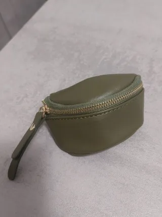 Portamonete Unisex in pelle, nuovo con cartellino