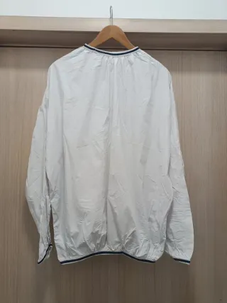 Chubasquero blanco cerrado unisex